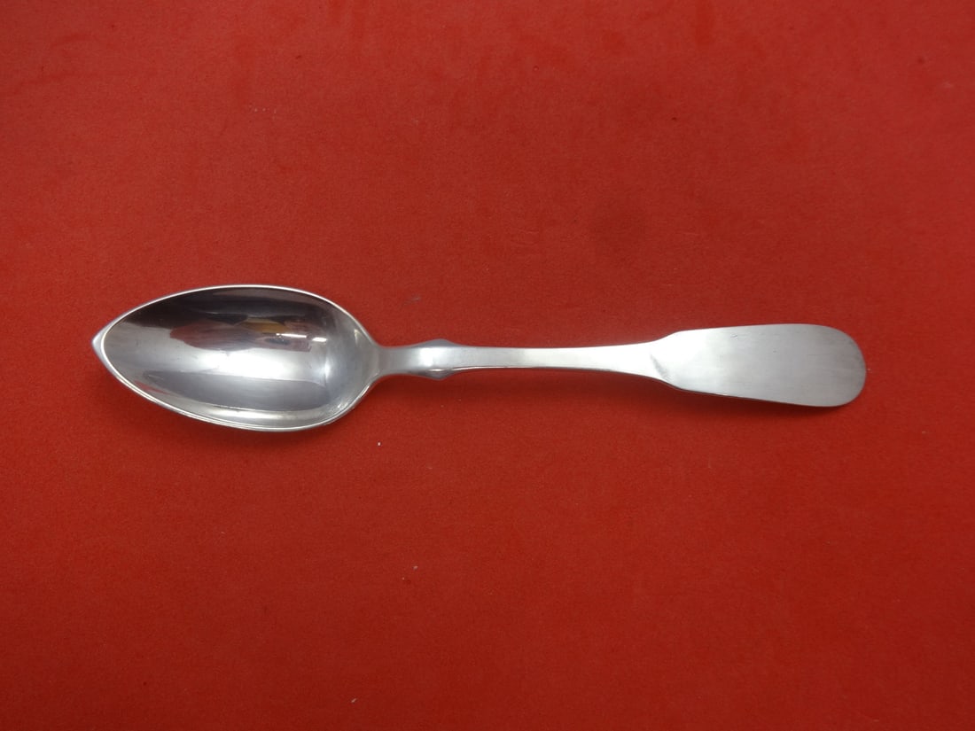 Old Newbury Crafters Sterling Silver Teaspoon Unknown Pattern 5 7/8": Old Newbury Crafters Sterling Silver Teaspoon Unknown Pattern 5 7/8" This exquisite teaspoon is crafted from high-quality sterling silver by Old Newbury Crafters. The pattern is currently unknown, add