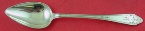 Tiffany & Co Clinton Engraved Sterling Silver Grapefruit Spoon 5 7/8": Tiffany & Co Clinton Engraved Sterling Silver Grapefruit Spoon 5 7/8" Discover this exquisite Tiffany & Co. grapefruit spoon, featuring the elegant Clinton Engraved pattern. Crafted from high-quality