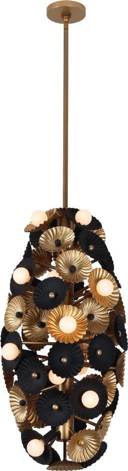 Kalco Damask Brass Chandelier 38.5H Indoor Lighting: Kalco Damask Brass Chandelier 38.5H Indoor Lighting Illuminate your space with this Elegant Vintage Style Brass Damask Chandelier, expertly crafted to provide a timeless aesthetic. This chandelier fea