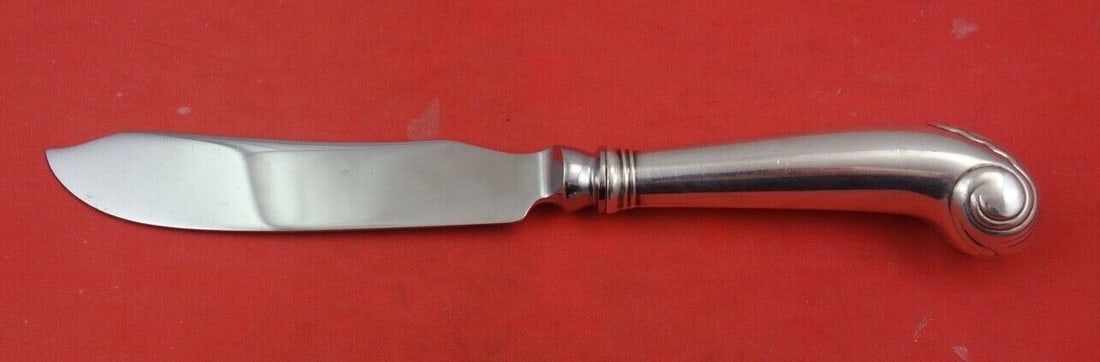 Stieff Williamsburg Shell Sterling Silver Master Butter Knife 7 3/4" (1 of 2)