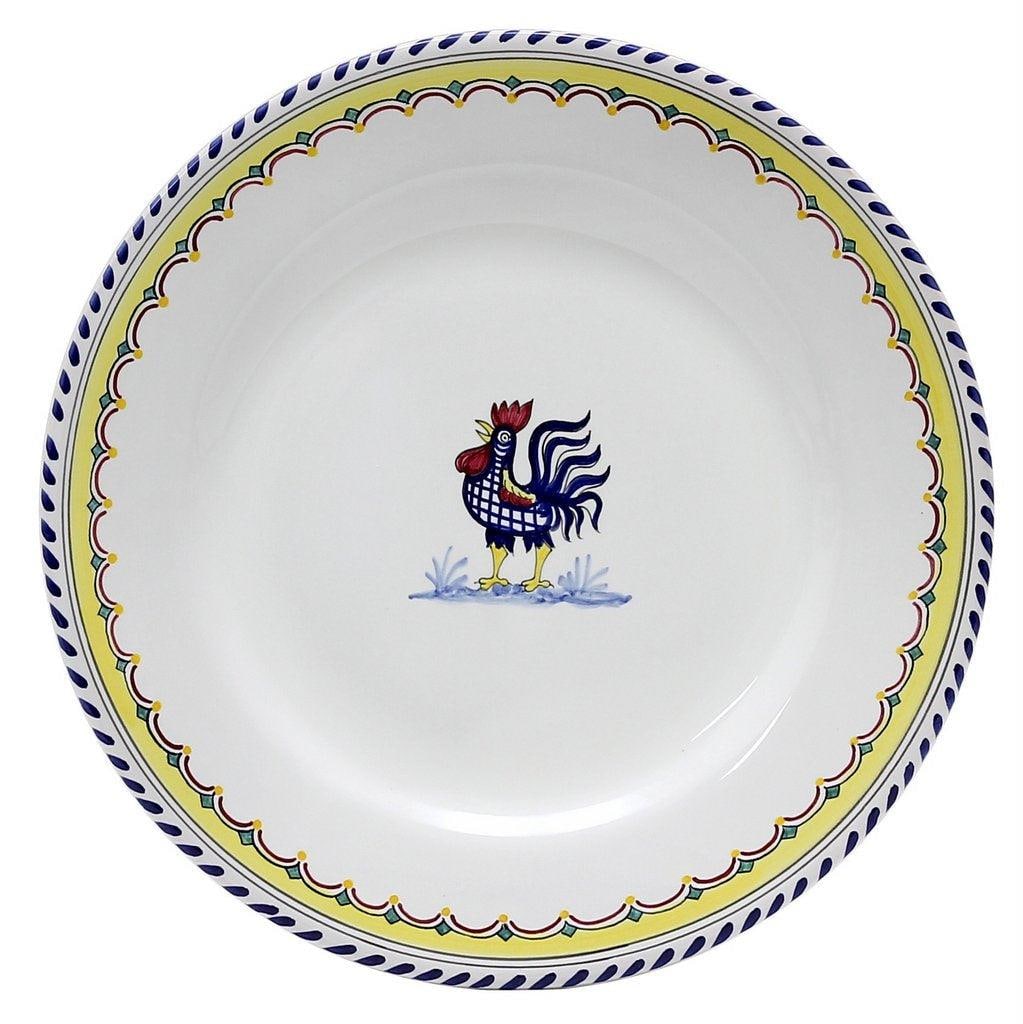 Deruta Orvieto Blue Rooster Italian Dinner Plate 11 Inch: Deruta Orvieto Blue Rooster Italian Dinner Plate 11 Inch Elevate your dining experience with this exquisite Deruta Orvieto Italian Dinner Plate. Inspired by the traditional Tuscan ceramics style, this