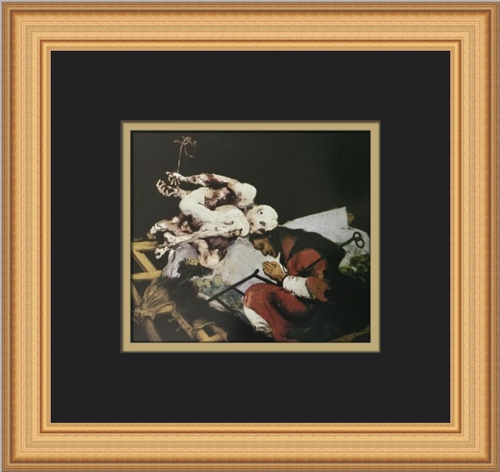 Paul Rebeyrolle Pray For Us Custom Framed Expressionist Print 12x12: Paul Rebeyrolle Pray For Us Custom Framed Expressionist Print 12x12 This stunning custom framed print titled 'Pray For Us' by artist Paul Rebeyrolle captures the essence of Expressionism with its uniq