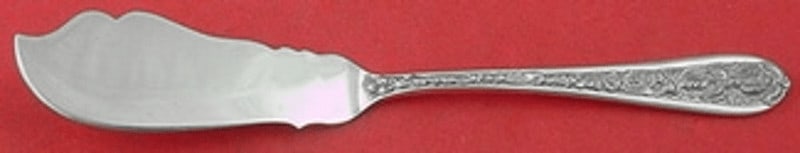 Stieff Corsage Sterling Silver Master Butter Knife 7 1/8 Inch: Stieff Corsage Sterling Silver Master Butter Knife 7 1/8 Inch This elegant Master Butter Knife features a flat handle crafted from high-quality sterling silver, showcasing the exquisite Corsage patter