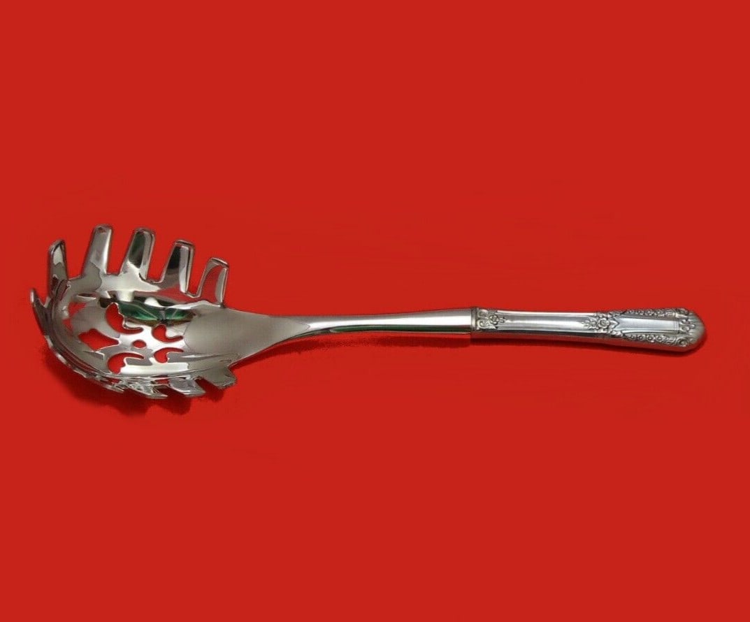 State House Inaugural Sterling Silver 11 Inch Pasta Server: State House Inaugural Sterling Silver 11 Inch Pasta Server This elegant pasta server from the Inaugural pattern by State House features a stunning sterling silver hollow handle complemented by a durab