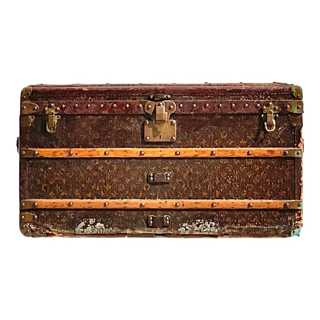 Vintage Louis Vuitton Boho Steamer Trunk with Patina (1 of 10)
