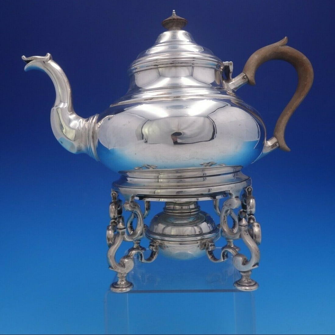 Estate English Sterling Silver Kettle by Thomas Bradley 1900-1940 (1 of 10)