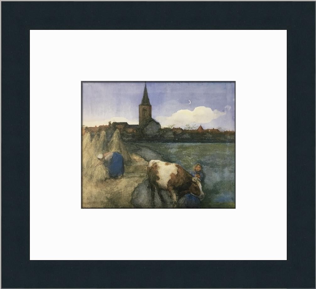 Piet Mondrian Farm Scene with St Jacob's Church Custom Framed Print: Piet Mondrian Farm Scene with St Jacob's Church Custom Framed Print This stunning custom framed print captures Piet Mondrian's "Farm Scene with the St Jacob's Church," an exemplary piece of Expression