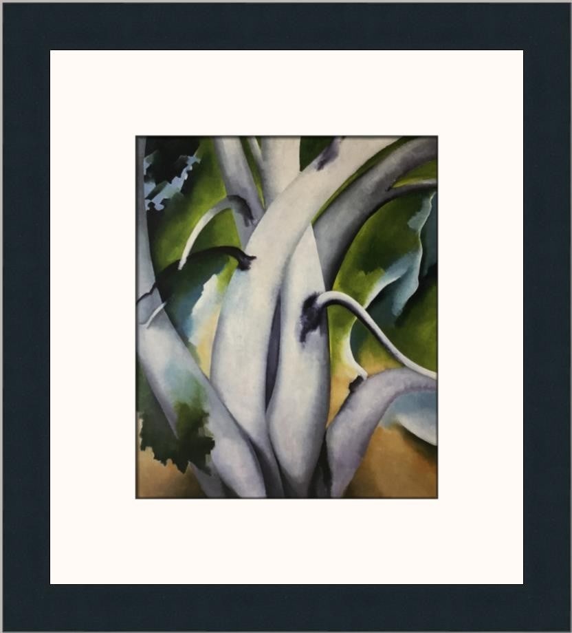 Georgia O'Keeffe White Birch Custom Framed Art Print 12x14: Georgia O'Keeffe White Birch Custom Framed Art Print 12x14 This stunning custom framed print features Georgia O'Keeffe's iconic artwork titled 'White Birch'. Measuring 14 in. by 12 in., this piece bea
