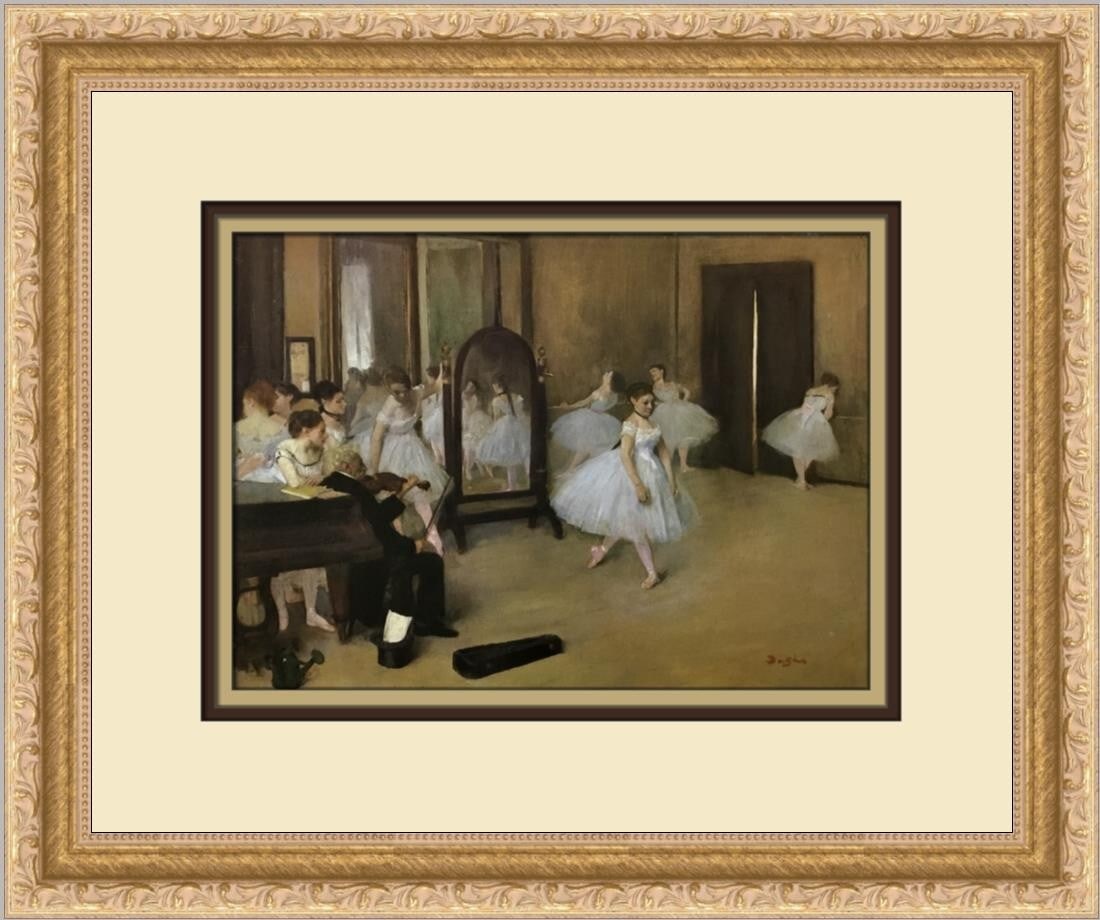 Edgar Degas The Dancing Class Custom Framed Print 12 x 15 Gold Ornate (1 of 2)