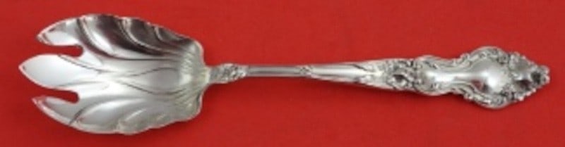 Sterling Silver Ice Cream Fork 5 Inch Meadow Rose Pattern Fluted Bowl: Sterling Silver Ice Cream Fork 5 Inch Meadow Rose Pattern Fluted Bowl This is a Wallace Meadow Rose sterling silver ice cream fork featuring a fluted bowl. The fork measures 5 inches in length. It is