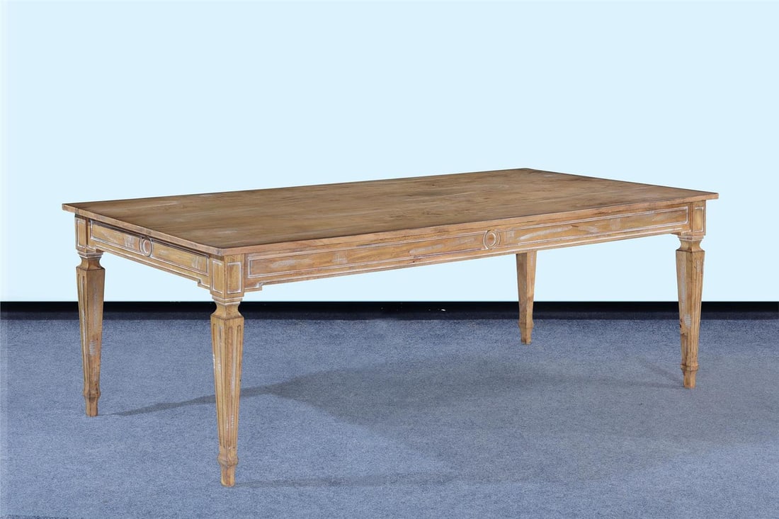 Scandinavian Beachwood Dining Table 96 Inches (1 of 3)
