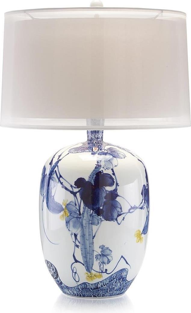 John-Richard Chinese Style Table Lamp 31.5H Blue Finial (1 of 2)