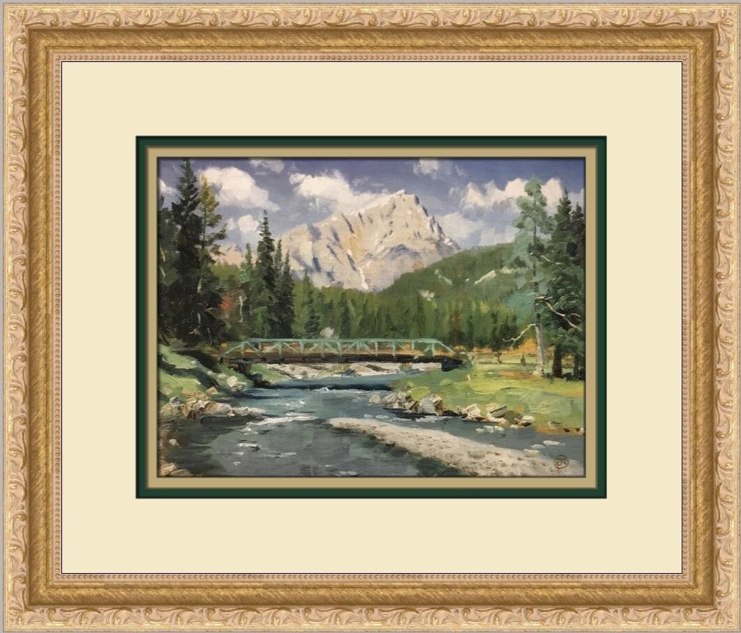 Thomas Kinkade Bridge To Heaven Custom Framed Art Print 2002: Thomas Kinkade Bridge To Heaven Custom Framed Art Print 2002 Discover the serene beauty of the 'Bridge To Heaven' print by renowned artist Thomas Kinkade. This custom framed piece showcases a captivat