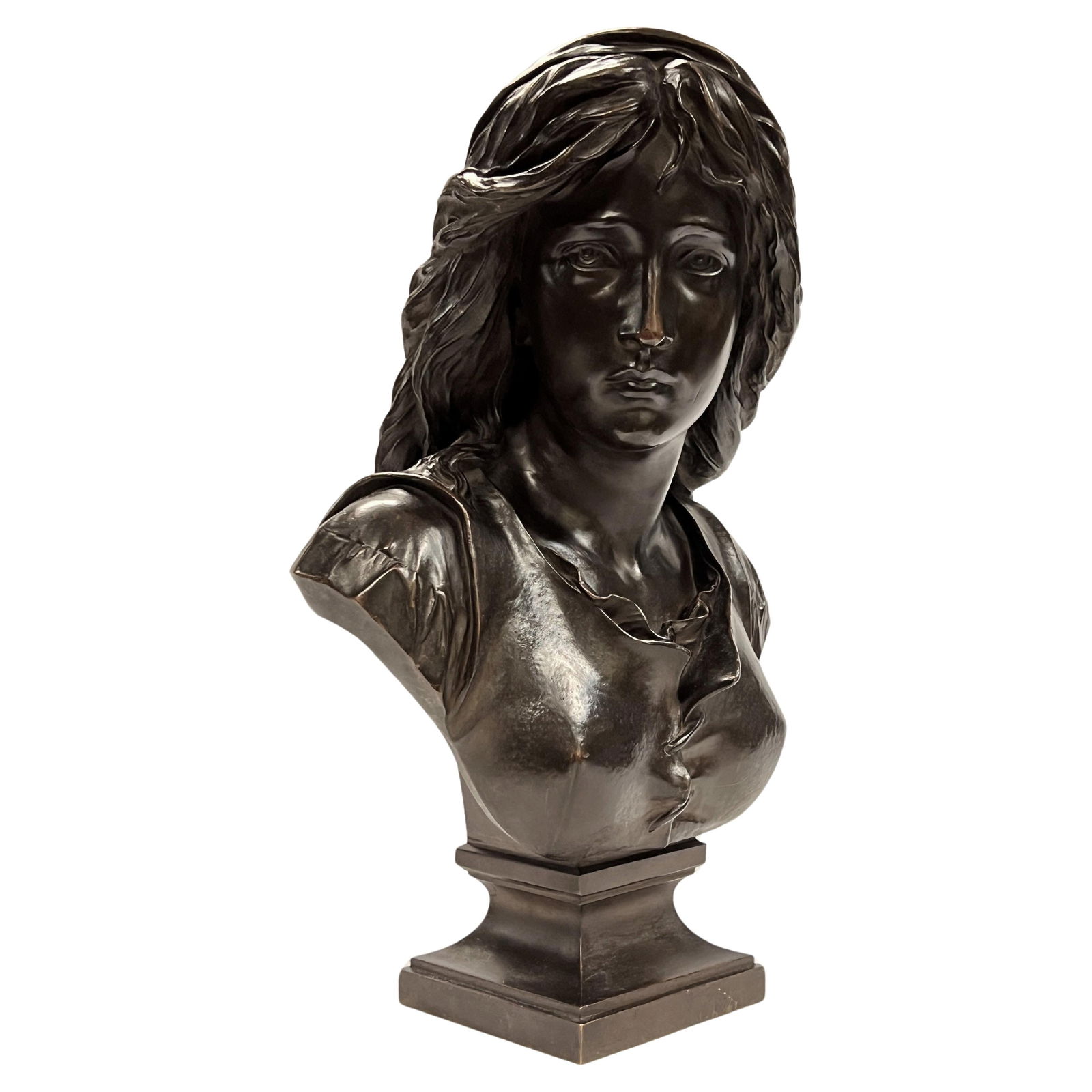 Belle Epoque Bronze Mignon Bust After Eugene Antoine Aizelin 22 Inch (1 of 7)