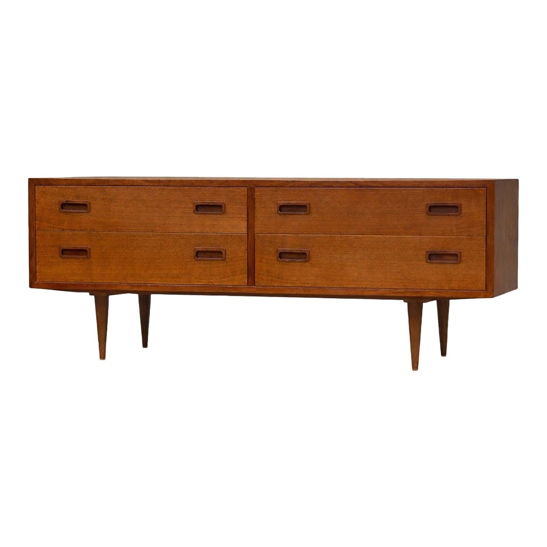 Mid Century Danish Walnut Four Drawer Console Table by Poul Hundevad (1 of 9)