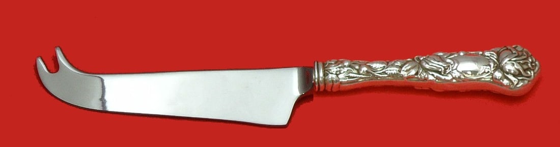 Alvin Bridal Rose Sterling Silver Cheese Knife Custom Made 7.5": Alvin Bridal Rose Sterling Silver Cheese Knife Custom Made 7.5" This exquisite cheese knife is part of the Bridal Rose pattern by Alvin, crafted from high-quality sterling silver. Custom made with a h