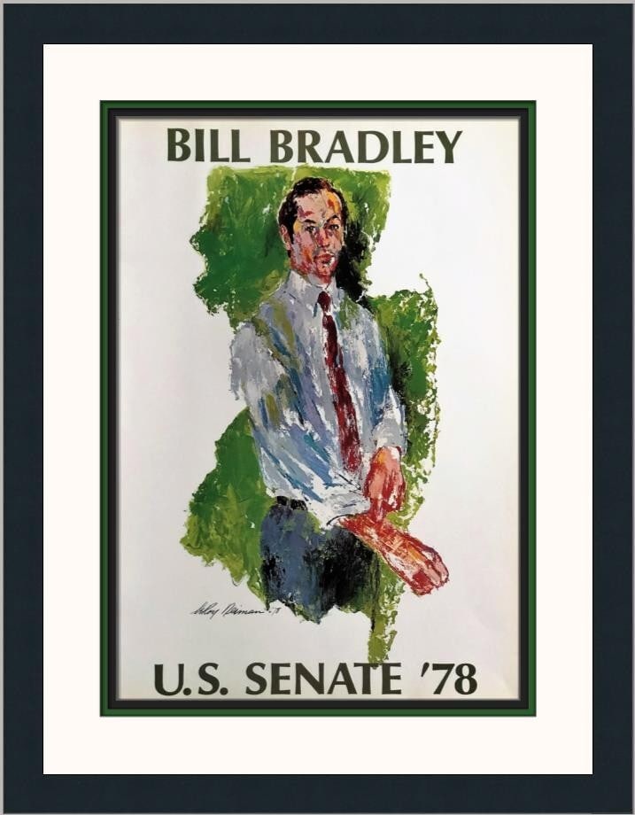 LeRoy Neiman 1978 Bill Bradley Campaign Poster Custom Framed Print: LeRoy Neiman 1978 Bill Bradley Campaign Poster Custom Framed Print This captivating custom framed print features the iconic Bill Bradley U.S. Senate 1978 Campaign Poster, artistically rendered by reno