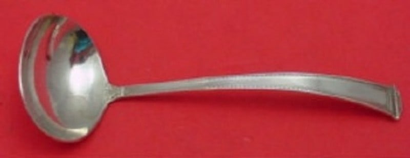 Sterling Silver Sauce Ladle Pantheon Pattern by International 5.75 Inch: Sterling Silver Sauce Ladle Pantheon Pattern by International 5.75 Inch This Pantheon pattern sauce ladle by International Silver is crafted from sterling silver. Measuring 5 3/4 inches in length, it