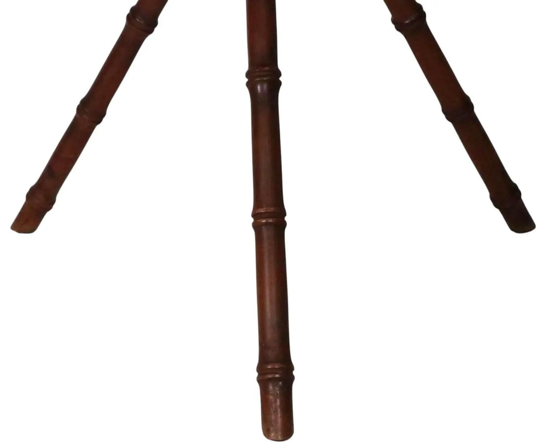 Mid 20th Century Faux Bamboo Donut Gueridon Table by Trutype - 2