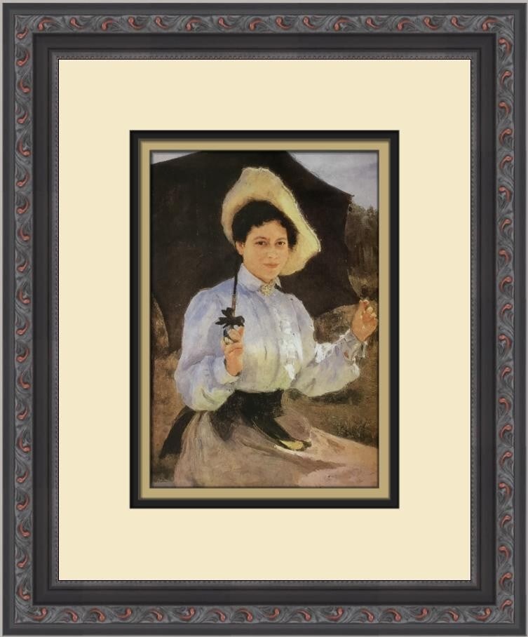 Ilya Yefimovich In the Sun Custom Framed Lithograph Print: Ilya Yefimovich In the Sun Custom Framed Lithograph Print This beautiful custom framed print titled "In the Sun" by artist Ilya Yefimovich showcases the captivating style of Impressionism. Produced in