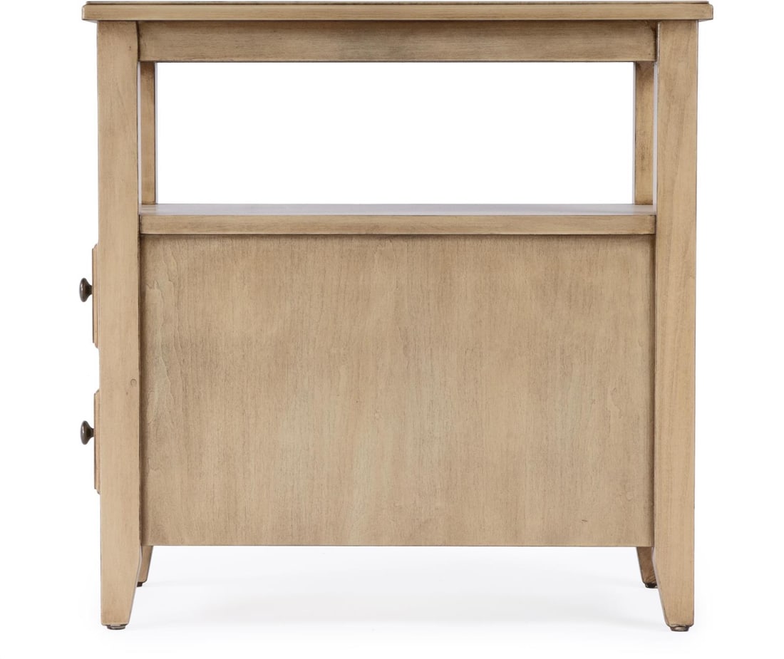 Marcus Collection Rectangular Side Table in Beige Finish - 4