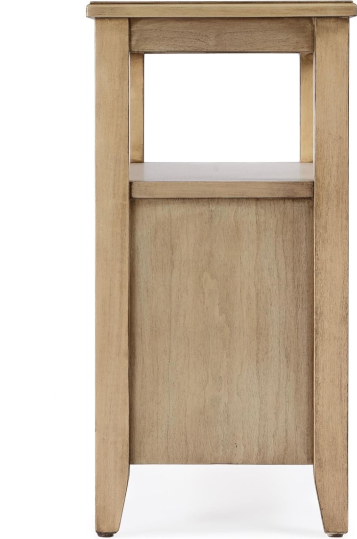 Marcus Collection Rectangular Side Table in Beige Finish - 5