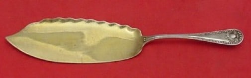 Whiting Bead Pattern Sterling Silver Jelly Knife Goldwashed 8 3/4": Whiting Bead Pattern Sterling Silver Jelly Knife Goldwashed 8 3/4" This exquisite jelly knife, crafted by Whiting, showcases the elegant Bead pattern and is made from high-quality sterling silver with