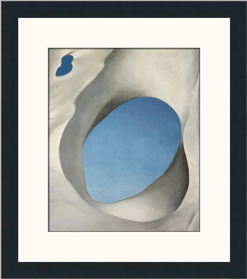 Georgia O'Keeffe Pelvis III Custom Framed Art Print 1988: Georgia O'Keeffe Pelvis III Custom Framed Art Print 1988 This stunning custom framed print titled "Pelvis III" by renowned artist Georgia O'Keeffe showcases her signature style of Modernism and