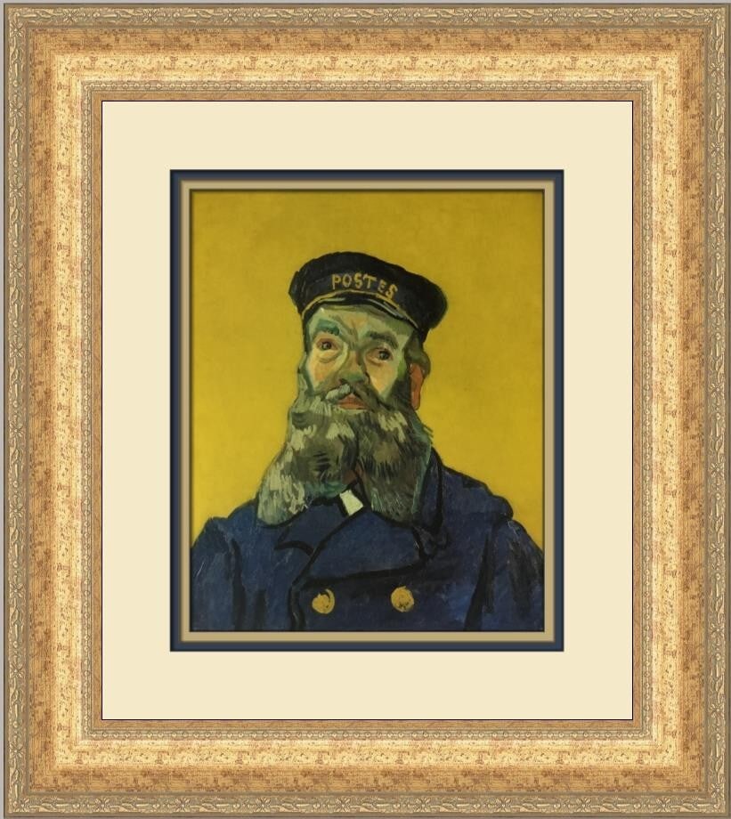Vincent Van Gogh Joseph Roulin The Father Custom Framed Print 18x17: Vincent Van Gogh Joseph Roulin The Father Custom Framed Print 18x17 This captivating custom framed print features Vincent van Gogh's renowned artwork titled "Joseph Roulin The Father." Measuring 18 in