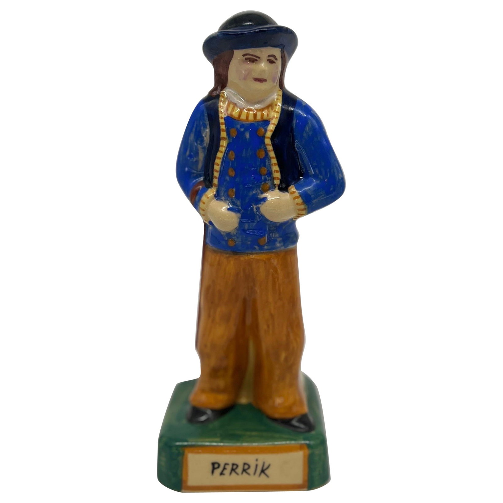 Henriot Quimper Faience Pottery Perrik 1930 Ceramic Art: Henriot Quimper Faience Pottery Perrik 1930 Ceramic Art The Henriot Quimper French Faience Pottery "Perrik" is a stunning ceramic art piece from the early 20th century, specifically crafted around 193