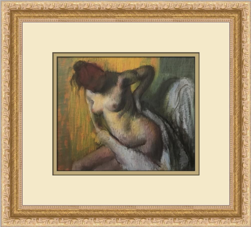 Edgar Degas Woman Drying Herself Custom Framed Art Print 12 x 14 (1 of 2)