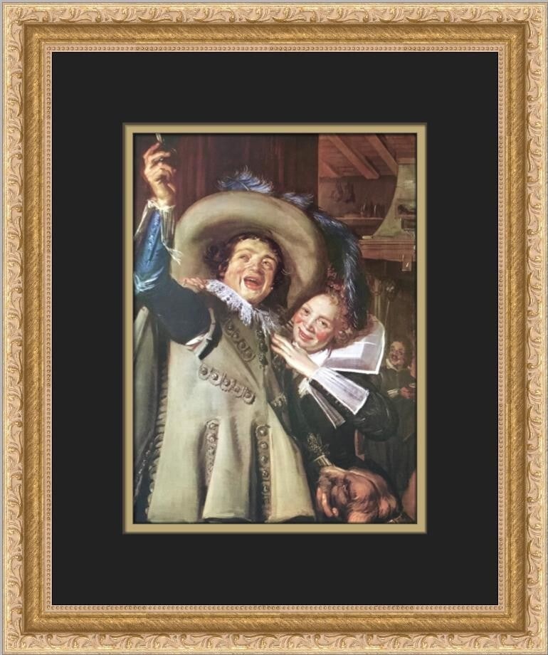 Frans Hals Yonker Ramp and His Sweetheart Custom Framed Art Print 1987: Frans Hals Yonker Ramp and His Sweetheart Custom Framed Art Print 1987 This exquisite custom framed print, titled "Yonker Ramp and His Sweetheart," is a stunning artwork by the renowned artist Frans H