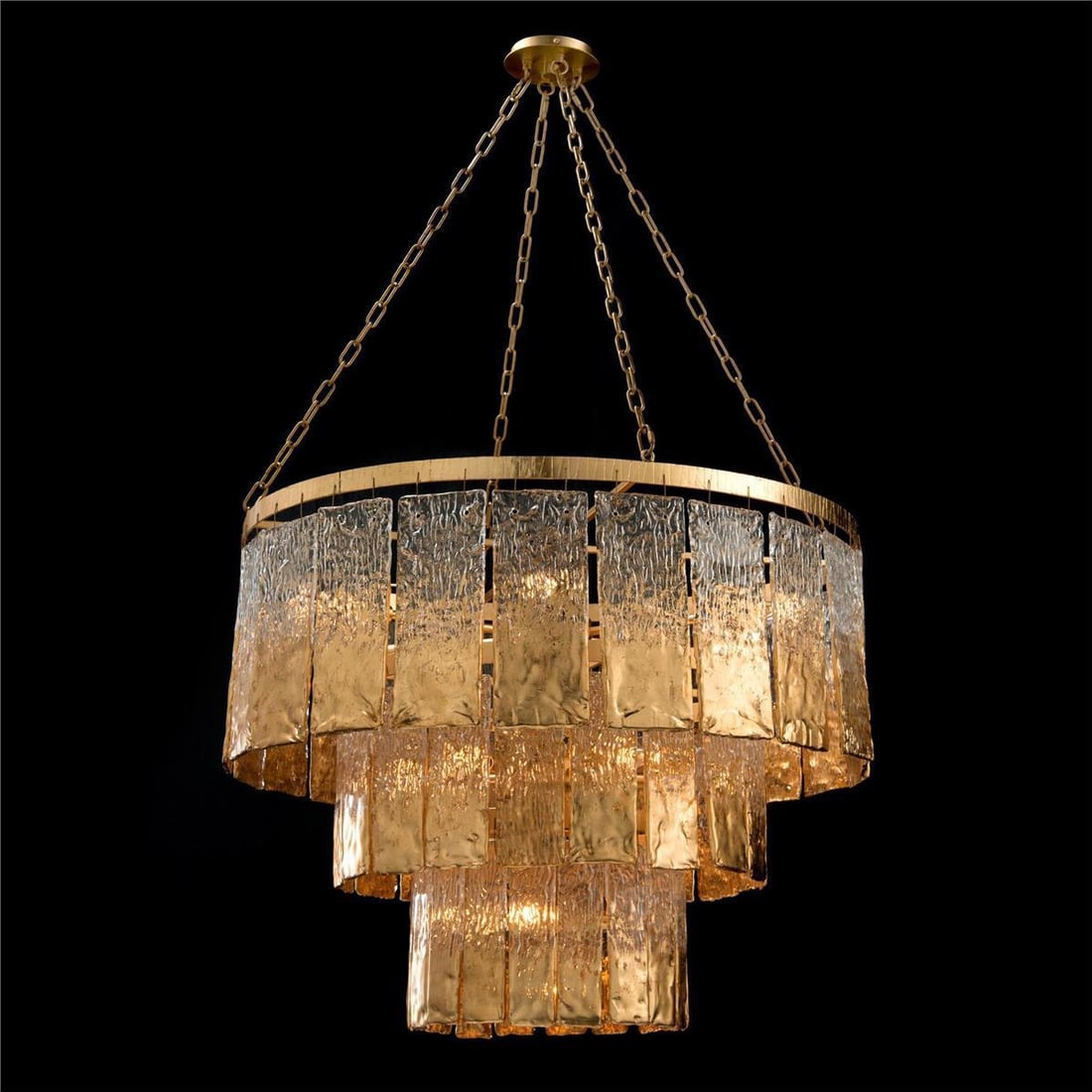 John-Richard Twilight Gold Leaf 16-Light Chandelier (1 of 1)