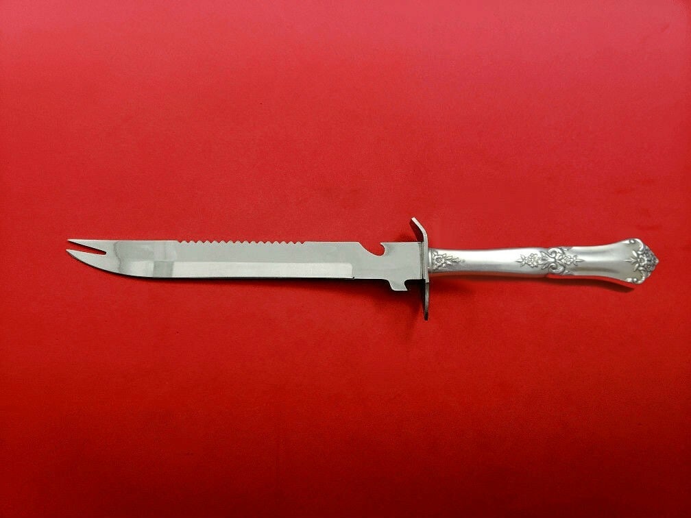 State House Stately Sterling Silver Ham Slice Custom Knife 11 1/2": State House Stately Sterling Silver Ham Slice Custom Knife 11 1/2" This exquisite ham slice knife from State House features a sterling silver hollow handle and a stainless steel blade, making it a fun