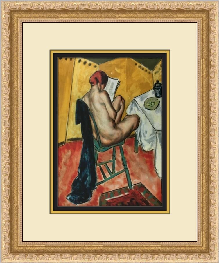 Alfred Maurer Yellow Screen Custom Framed Print 12 x 14 Impressionist Art: Alfred Maurer Yellow Screen Custom Framed Print 12 x 14 Impressionist Art This stunning custom framed print by Alfred Maurer features the captivating work titled "Yellow Screen," showcasing an impress