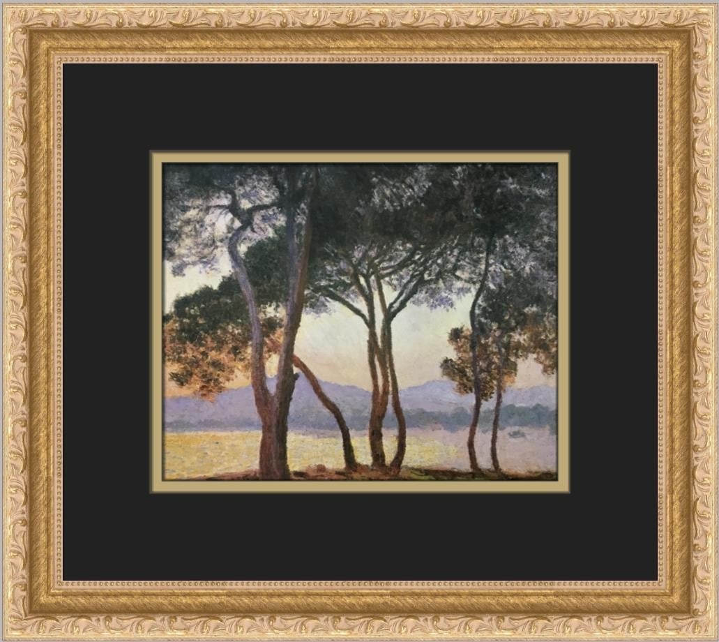 Claude Monet Juan-les-Pins Custom Framed Art Print 14x12: Claude Monet Juan-les-Pins Custom Framed Art Print 14x12 Experience the beauty of Claude Monet's "Juan-les-Pins" with this custom framed print that showcases the artist's iconic expressionism and impr