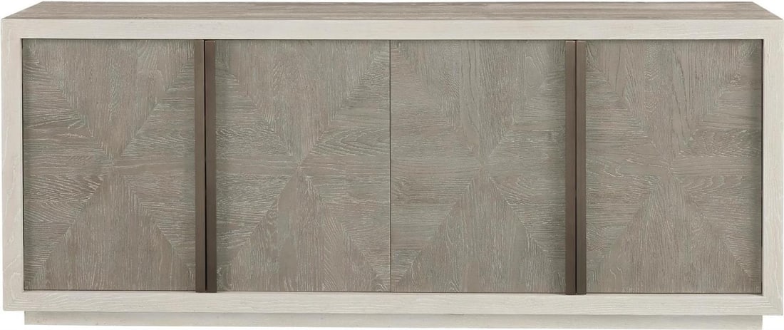 Universal Brinkley Credenza in Blue Flint Quartz Transitional Style: Universal Brinkley Credenza in Blue Flint Quartz Transitional Style Introducing the Brinkley Credenza, a stunning piece that combines elegance and functionality. This transitional-style credenza featu