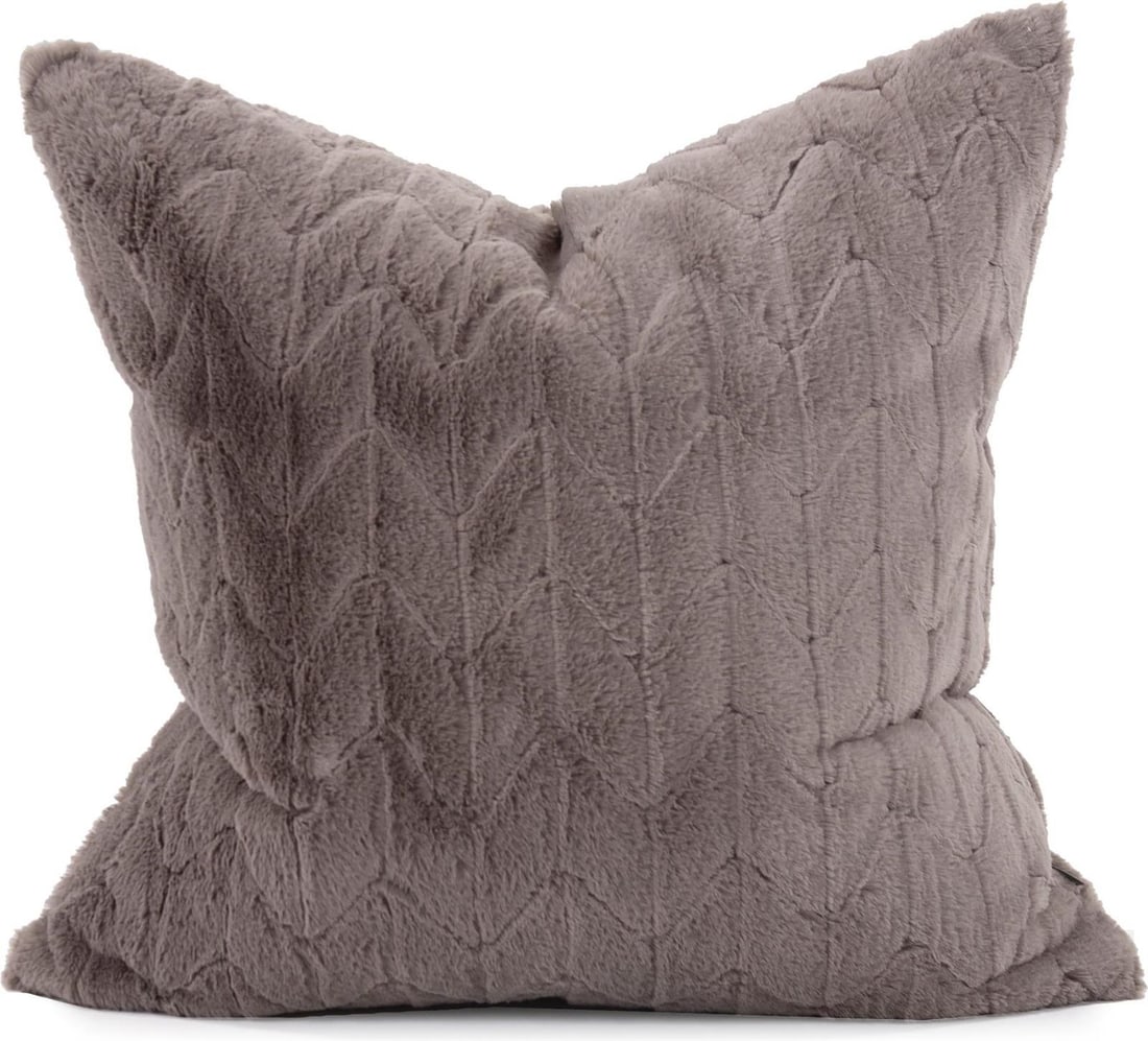 Howard Elliott 24x24 Contemporary Faux Fur Square Pillow: Howard Elliott 24x24 Contemporary Faux Fur Square Pillow Enhance your living space with this plush Soft Faux Fur Square Pillow, designed by Howard Elliott. This contemporary-style pillow features a lu