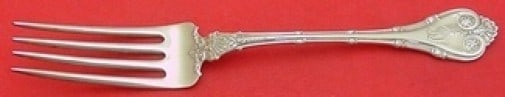 Whiting Empire Sterling Silver Dinner Fork 7.5 inches Monogrammed Heirloom: Whiting Empire Sterling Silver Dinner Fork 7.5 inches Monogrammed Heirloom This exquisite dinner fork is a stunning piece from the Empire pattern by Whiting, crafted from high-quality sterling silver.