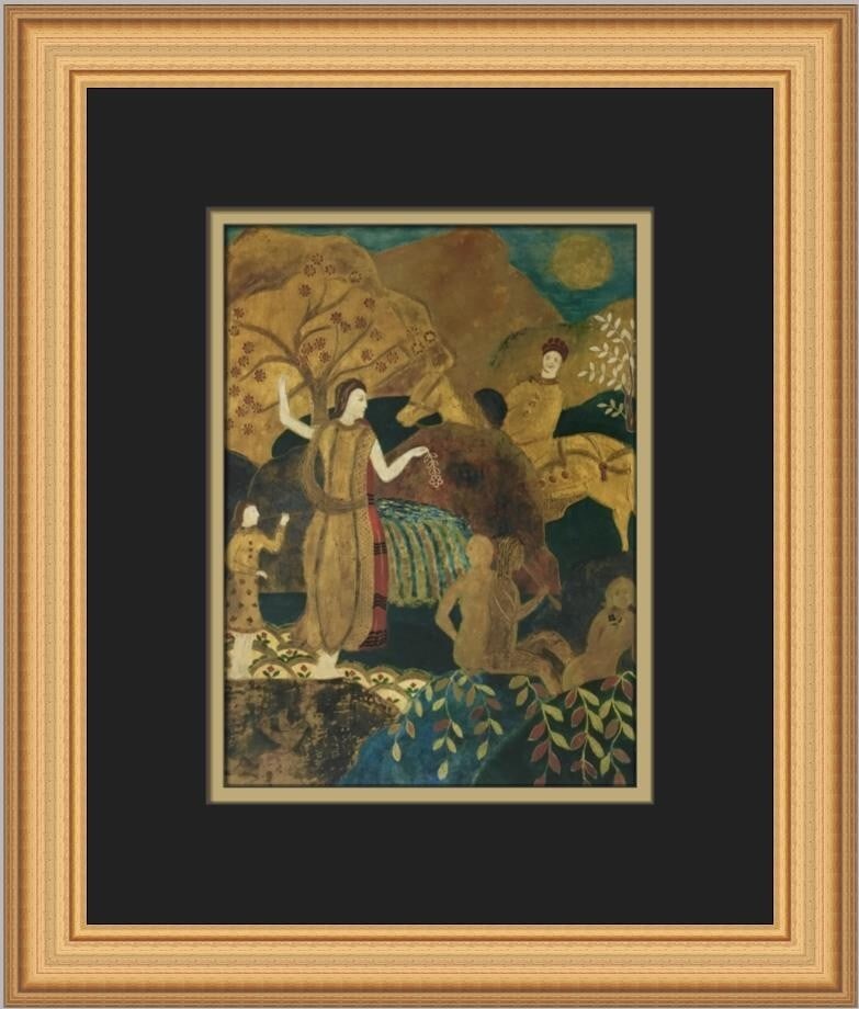 Charles Prendergast Figures II Custom Framed Art Print 12x14 Modernism: Charles Prendergast Figures II Custom Framed Art Print 12x14 Modernism This striking custom framed print titled "Figures II" by artist Charles Prendergast showcases a modernism style featuring nude fi