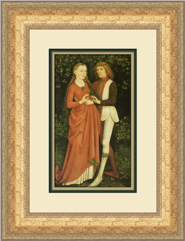 A Bridal Pair Custom Framed Print by Anonymous 1983 Art: A Bridal Pair Custom Framed Print by Anonymous 1983 Art This stunning custom framed print titled "A Bridal Pair" features a captivating blend of Expressionism, Impressionism, and Realism styles. Creat