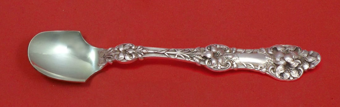 Alvin Gorham Sterling Silver Cheese Scoop Old Orange Blossom 5 3/4 Inch: Alvin Gorham Sterling Silver Cheese Scoop Old Orange Blossom 5 3/4 Inch This exquisite cheese scoop features the Old Orange Blossom pattern by Alvin, crafted from high-quality sterling silver. Measuri