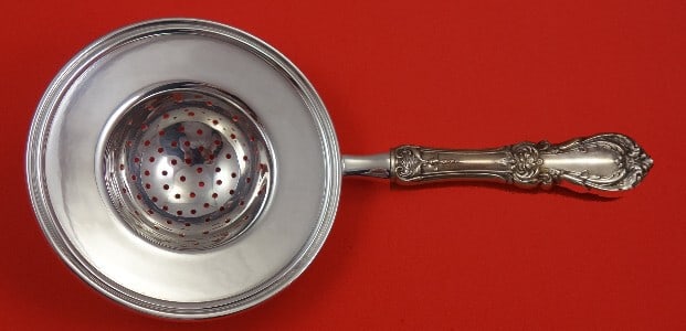 Reed & Barton Burgundy Sterling Silver Custom Tea Strainer 7.5 Inch (1 of 2)