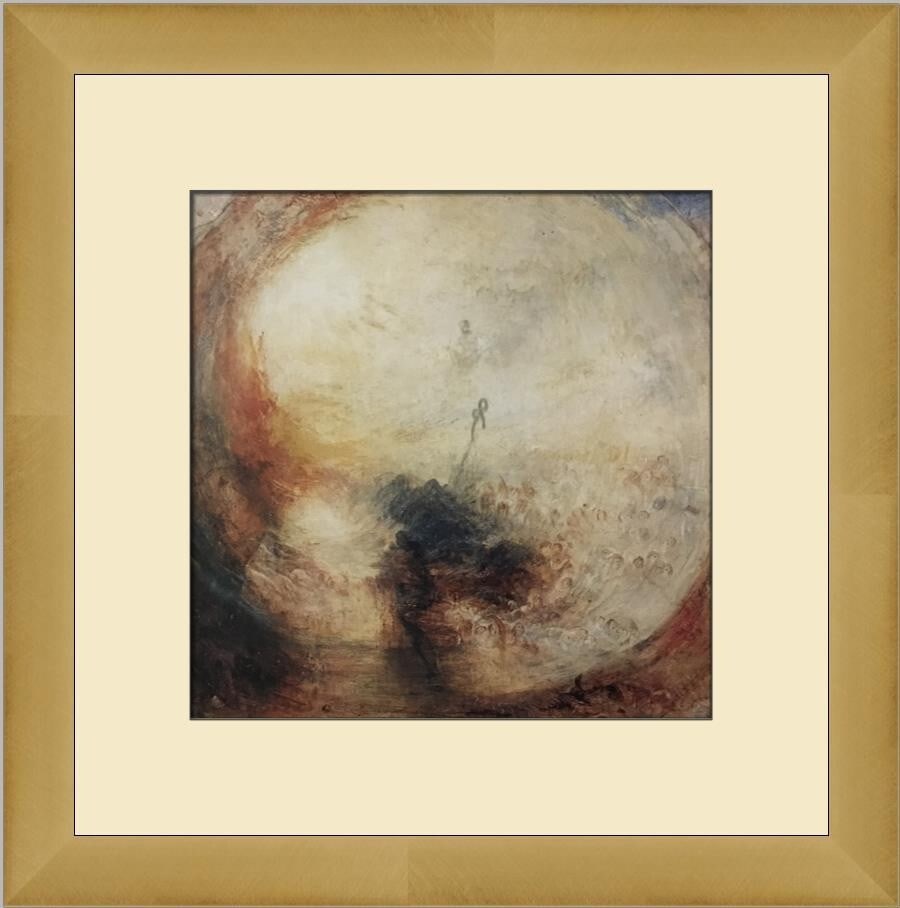 Joseph Mallord William Turner Moses Writing Genesis Custom Framed Print: Joseph Mallord William Turner Moses Writing Genesis Custom Framed Print This captivating custom framed print titled "Moses Writing the Book of Genesis" by the renowned artist Joseph Mallord William Tu