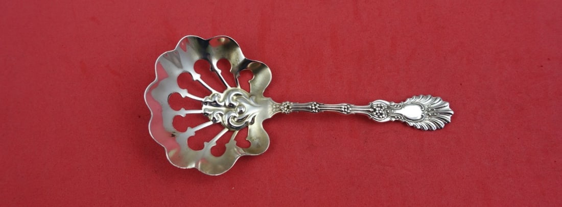 Whiting Radiant Sterling Silver Pierced Nut Spoon 5 5/8 inches (1 of 2)