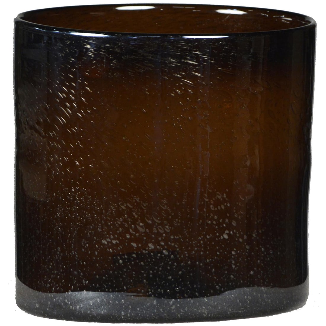 Burgundy Hand-Blown Glass Vase Contemporary Design 11H 12W 12D (1 of 1)