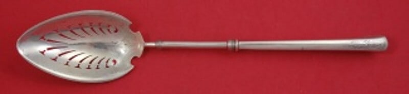 Gorham Angelo Sterling Silver Ice Spoon 11 3/4" Antique Bright-Cut: Gorham Angelo Sterling Silver Ice Spoon 11 3/4" Antique Bright-Cut This exquisite Angelo by Gorham serving spoon is a stunning piece of craftsmanship, crafted from high-quality sterling silver. Measur