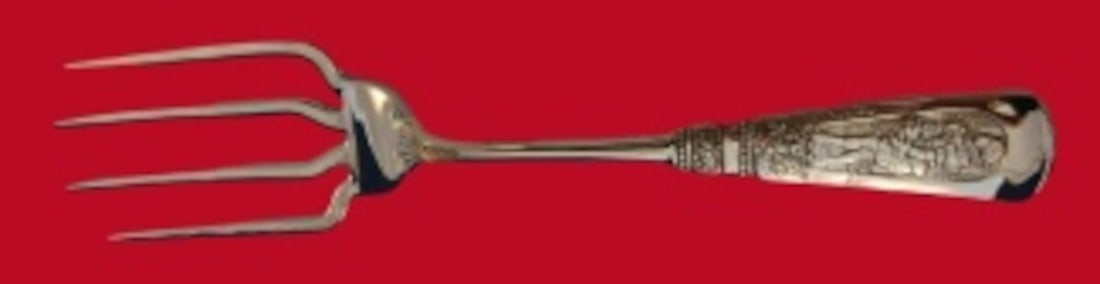 Gorham Fontainebleau Sterling Silver BBQ Fork Custom Made 7 5/8": Gorham Fontainebleau Sterling Silver BBQ Fork Custom Made 7 5/8" This exquisite BBQ fork from the Fontainebleau pattern by Gorham is custom made from high-quality sterling silver. Measuring 7 5/8 inch