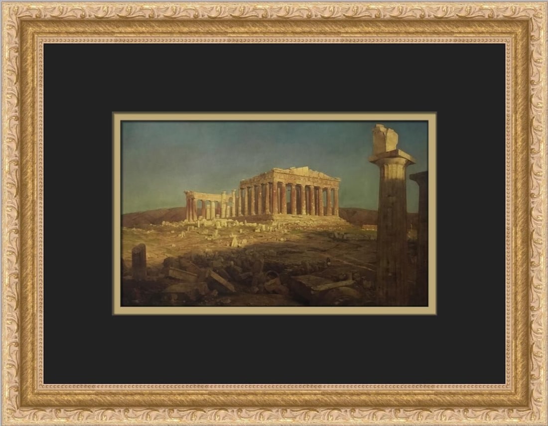 Frederic Edwin Church The Parthenon Custom Framed Art Print: Frederic Edwin Church The Parthenon Custom Framed Art Print This stunning custom framed print titled "The Parthenon" by Frederic Edwin Church is a beautiful representation of realism art. Created in 1