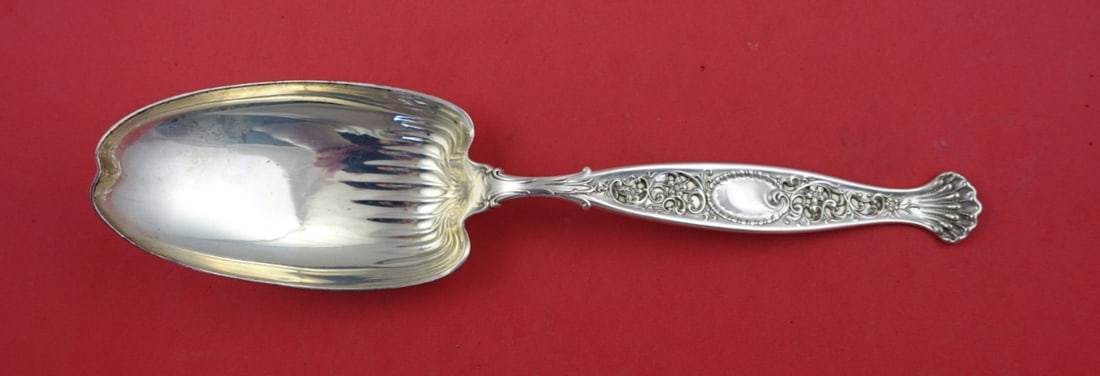Whiting Hyperion Sterling Silver Pudding Spoon 9.5": Whiting Hyperion Sterling Silver Pudding Spoon 9.5" Indulge in elegance with this exquisite Hyperion pudding spoon crafted from sterling silver by Whiting. Measuring 9 1/2 inches, this piece showcases